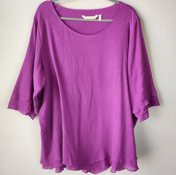 SOFT SURROUNDINGS Deep Orchid Siesta Key Tunic - Picture 3 of 10